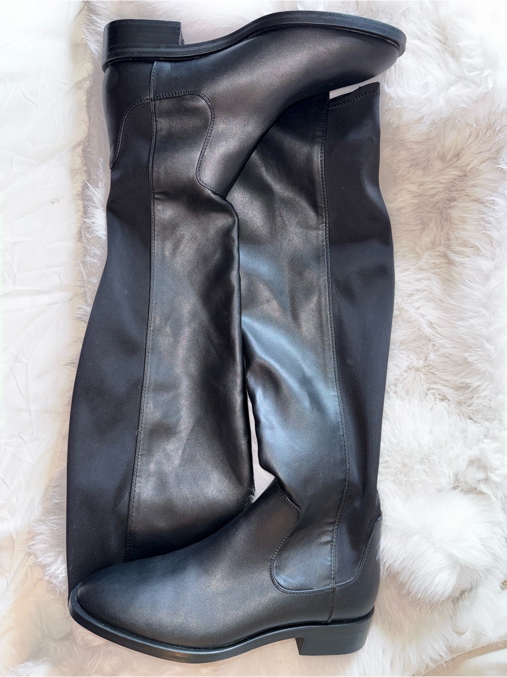 Black Knee-High Riding Boots